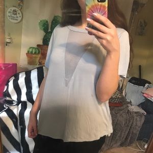 Light blue t-shirt with a mesh cut out!